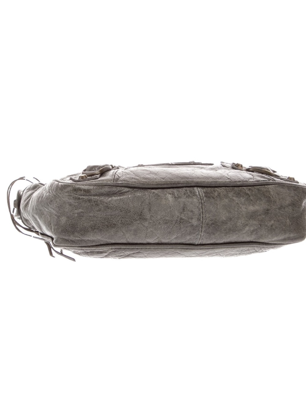Balenciaga Distressed grey Leather hip shoulder Bag with Brass Hardware - Picture 5 of 6